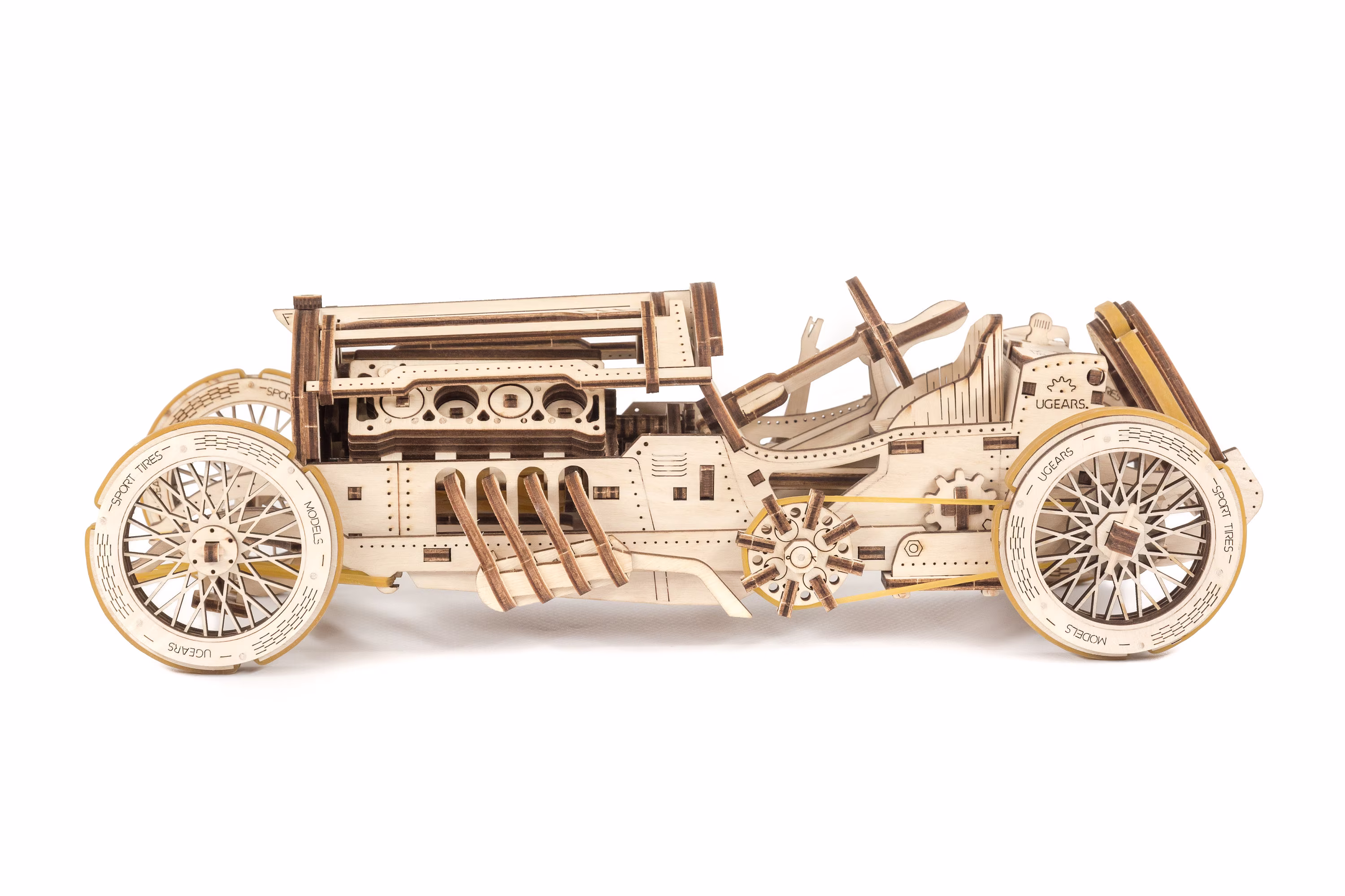Wooden 3D Car Model Kit, Race Wood Puzzle, Adult Kinetic Art Thanksgiving, Christmas & Birthday Best Gift