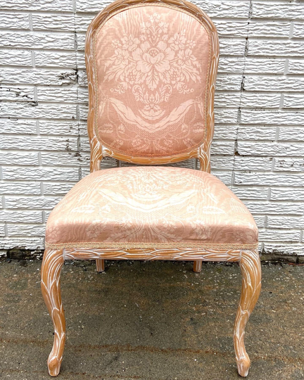 Vintage French Louis Xv Style Tapestry Side Or Occasional Chair By Chateau D'ax, Made in Italy