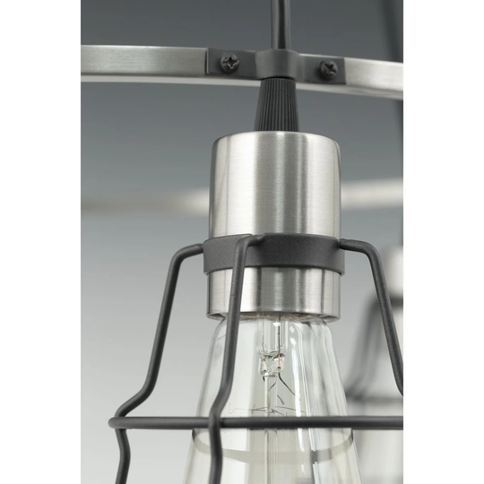Progress Lighting Gauge Brushed Nickel Steel 2-light Flush Mount Light