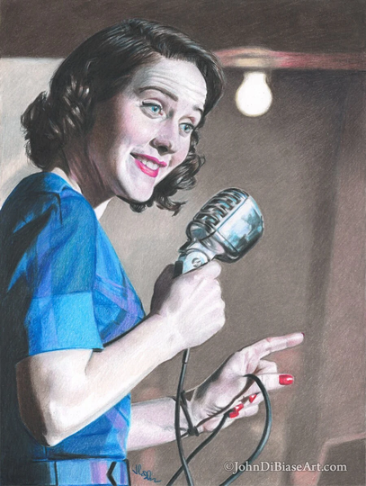 Midge Maisel | Rachel Brosnahan Colored Pencil Drawing Print