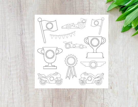 Trophy Cars Coloring Stickers, Kids Summer Activities, Color Your Own Activity, Crafting, Arts & Crafts For Kids