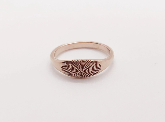 Custom Fingerprint Ring/Actually Handwriting Ring/Custom Name Ring/Personalized Ring/Memorial Ring/Gift For Grandma