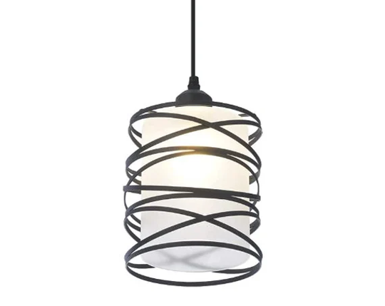 Frosted Glass Shade - Pendant Light Industrial Pendant Kitchen Island Dining Room Fixture Glass Hanging
