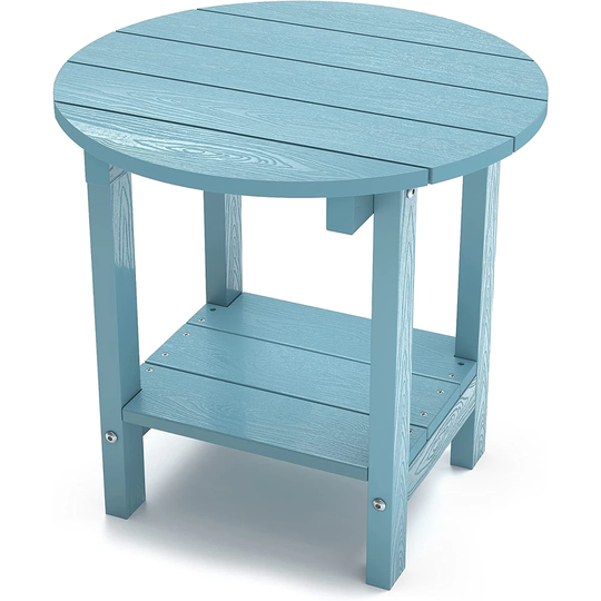 WINSOON All Weather HIPS Outdoor Side Tables 2-Tier Adirondack Tables End Tables