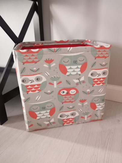 Owl Storage Bin in Your Custom Size