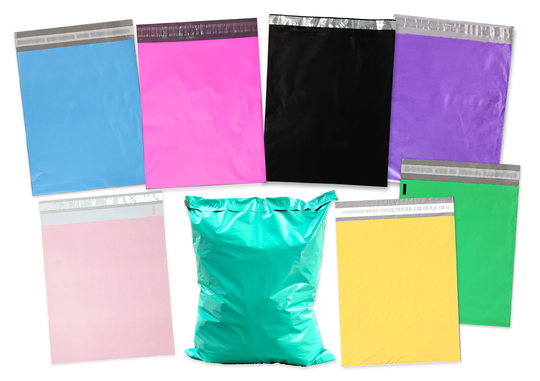 12x15.5" Flat Poly Mailer Bags, Colored Large Business Shipping Mailers, Self-Sealing Fun Mailing Approved Mailig Self Seal Packaging Bags