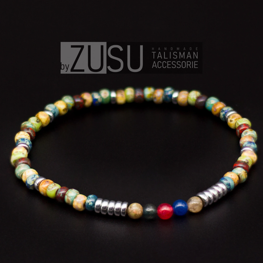 Mix Agate Men's Stretch Bracelet, Minimalist Mens Bracelet, Elastic Beaded Bracelet For Men, Gift Men/Boyfriend Husband