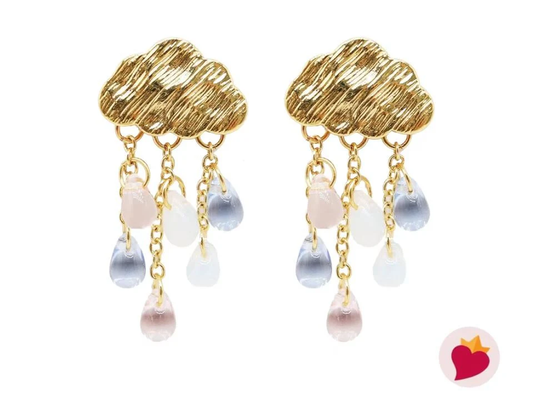 Colorful Cloud Earrings, Gifts For Her