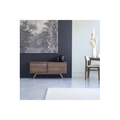Esmée 51'' Wide 2 Drawer Walnut Solid Wood Sideboard