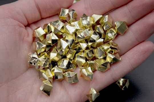 Gold Nuggets - Miniature Treasure 16 Scale 2 Or 1 1/2 cm Faux Pot Of Filler, St Patricks Day Leprechaun Pirate 25, 50 100 Pk