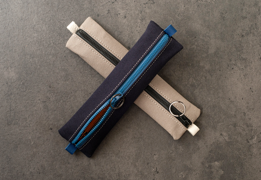 Slim Canvas Pencil Case, Small Colored Pen Pouch Cotton Zipper Organizer Mother's Day Gift For Kids Teachers