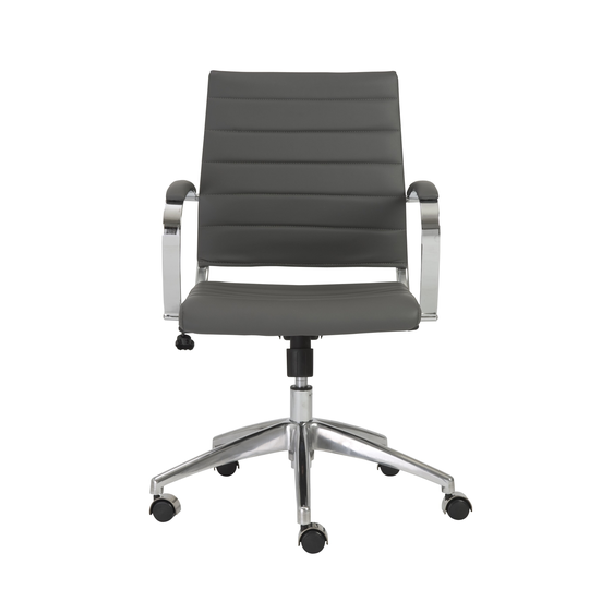 Axel Grey/ Aluminum Low Back Office Chair