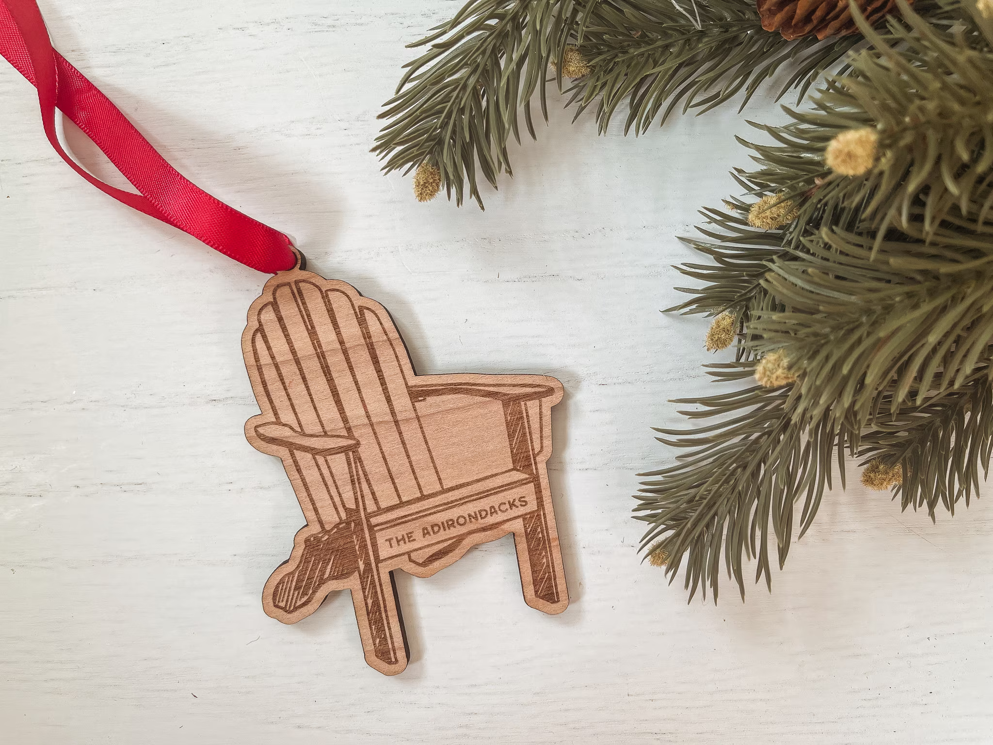 Adirondack Chair Personalized Ornament | Custom Wood Vacation