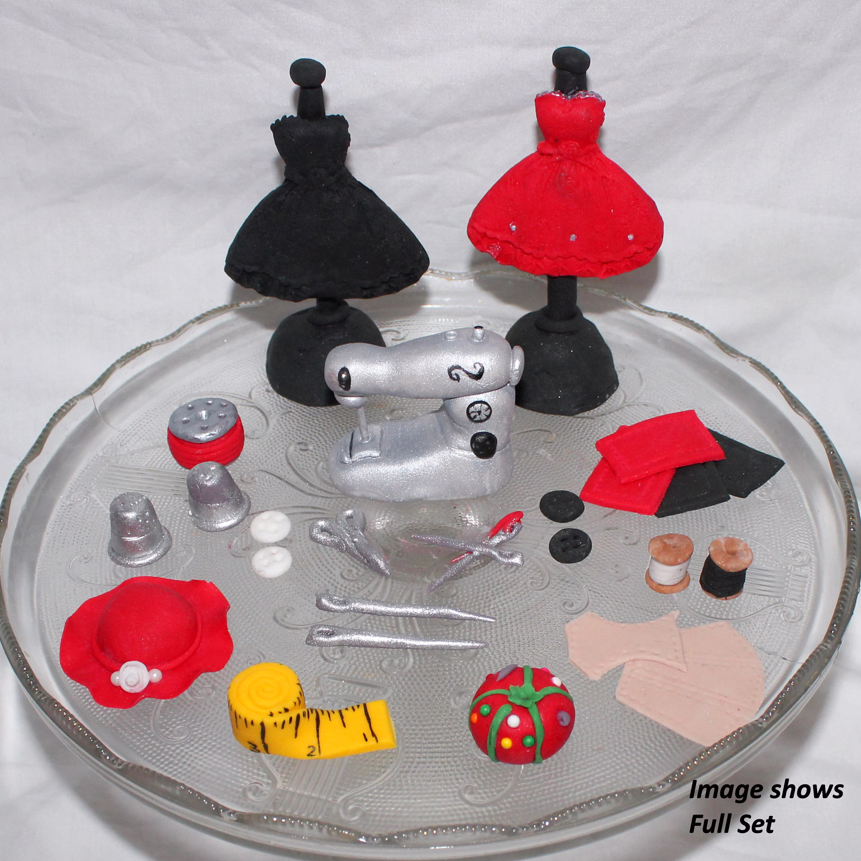 Fondant Sewing Cake Topper - Seamstress Fashion Birthday