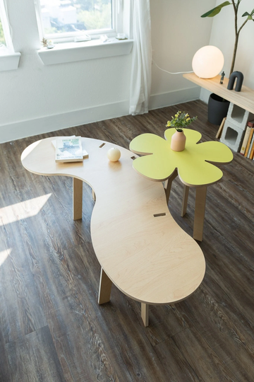 Wavy Coffee Table Furniture Scandinavian Wood Scandi Squiggle Modern