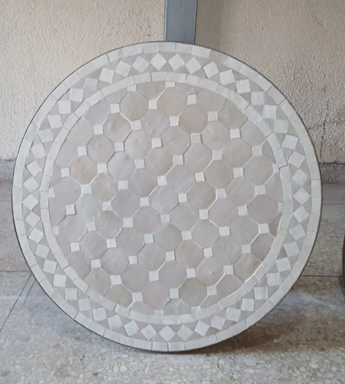 Round Tile Coffee Table For Outdoor - Outside Bistro Designed By Helloofez