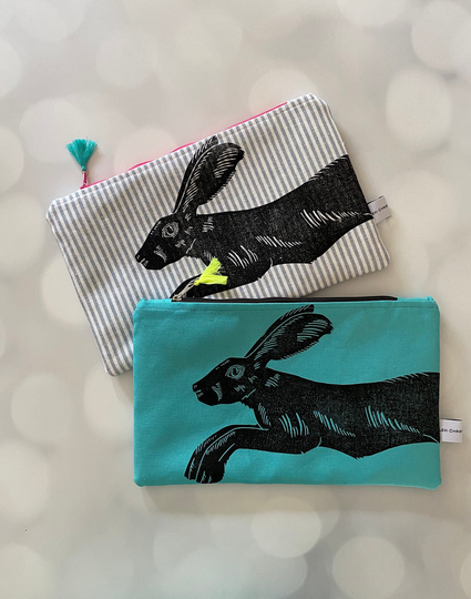 Leaping Hare Zipper Bag