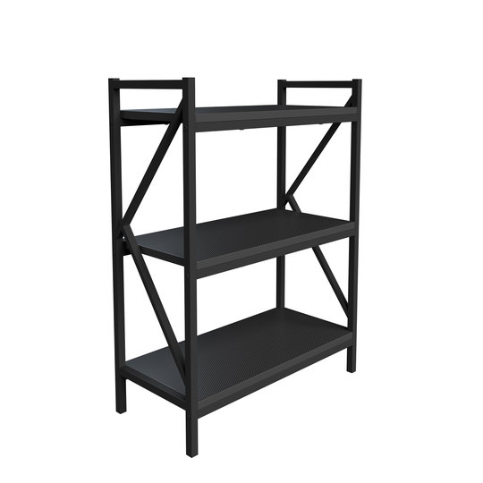 Lavish Home 3-Shelf Storage Bookcase & Console Table, Black