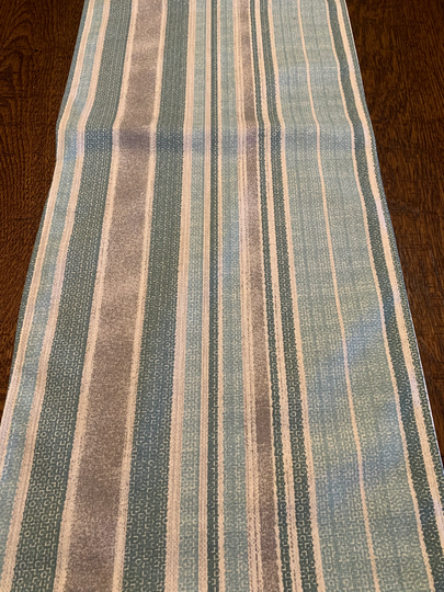 New Beachglass Striped Linen Table Runner, Various Lengths/