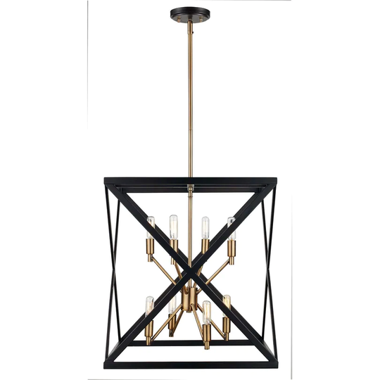 Giuseppe Imports 71058 ROB/AB Eight Light Pendant Rubbed Oil Bronze/ - Exact Size