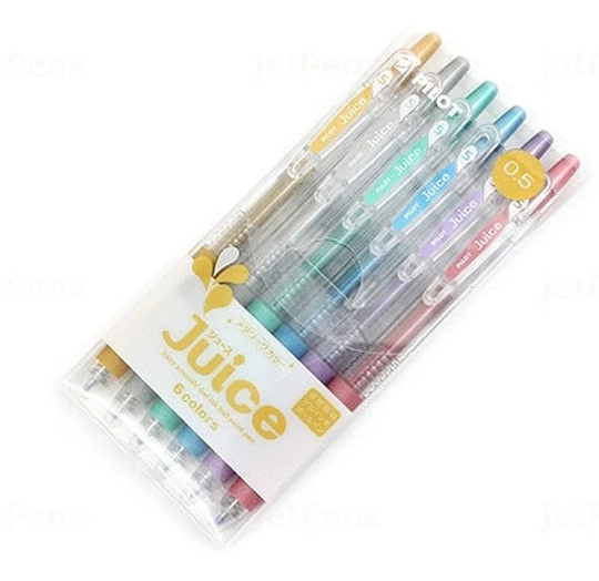 Pilot Juice Gel Pen - 0.5mm 6 Color Set Metallic Color