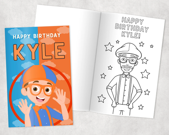 Personalized Blippi Coloring Book| Party Favors| Custom Thank You