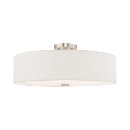 Livex Lighting Meridian 5-light Semi-flush Ceiling-mounted Fixture - 22"Dia. x 9"H