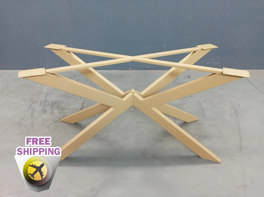 Modern Spider Dining Table Base, 28"H X 24" W 52"L Ejder -Table Base, 26"-30"
