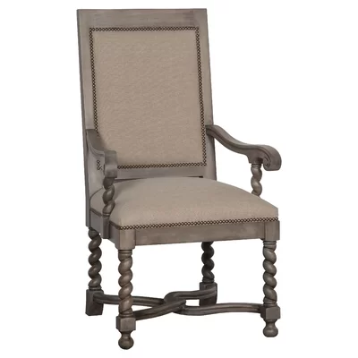 Norman Upholstered Arm Chair in Almond Buff