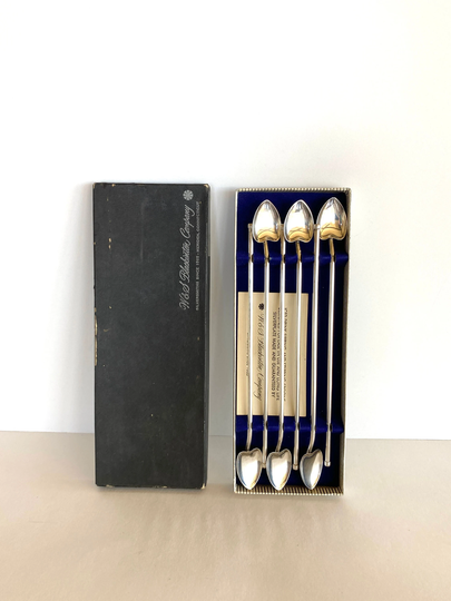 Vintage Julep Spoons | 6, Silverplated Spoon | Still in Original Case