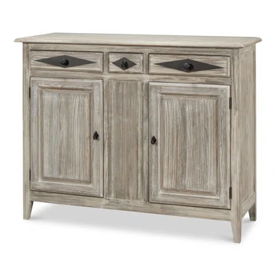 Bungalow 54'' Wide 3 Drawer Pine Solid Wood Sideboard