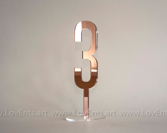 Gold Mirror Acrylic Table Numbers For Wedding, Wedding Decor, Numbers, Mirror Numbers