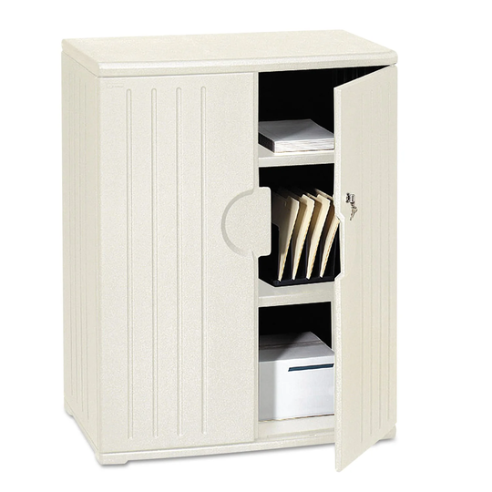 Rough N Ready Storage Cabinet, Two-Shelf, 36 x 22 x 46, Platinum - 36" x 22" x 46"