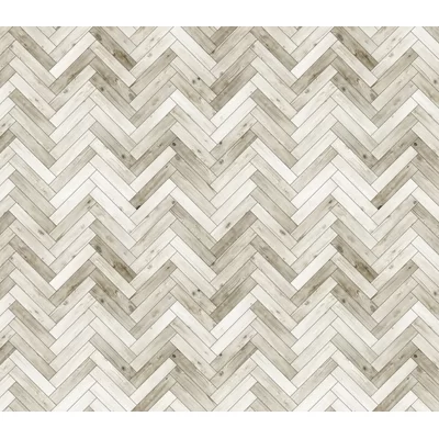 Curameng Natural Parquet Floor 10' L x 24" W Peel and Stick Wallpaper Roll