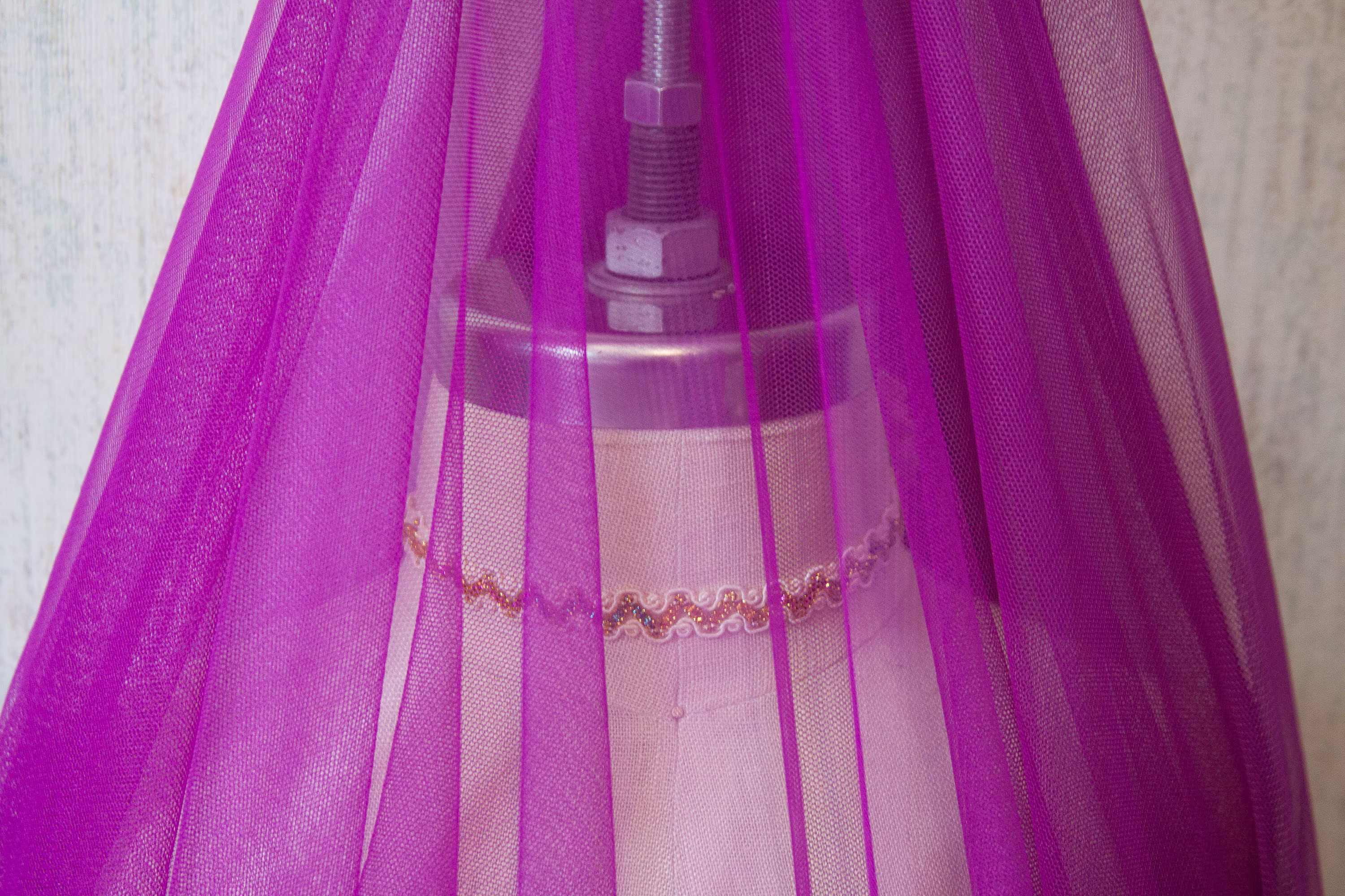 Viva Magenta Color Fabric, Of The Year Purple Pink Fuchsia Red Tulle, Soft Tulle