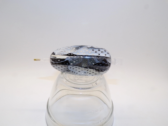 Diamond Painting Pen, Black, White, Mesh Ribbon, See-Thru, Swirl, Egg Shaped Mini, Acrylic