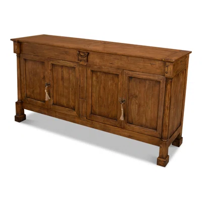 Caracole 79" Wide Walnut Wood Sideboard