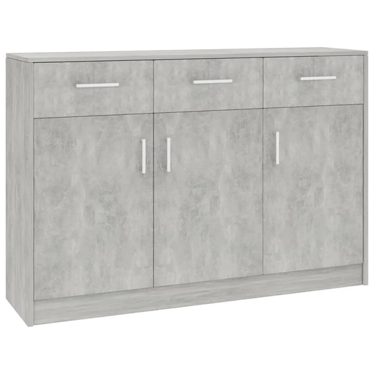 Sideboard Concrete Gray 43.3"x11.8"x29.5" Chipboard