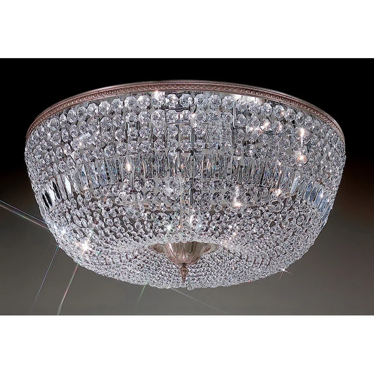 Classic Lighting 52036-MS 15" Crystal Flushmount from the Crystal - Italian