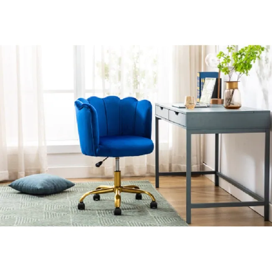 Velvet Material Accent Chair with Wheel Comfortable Living Room Chair