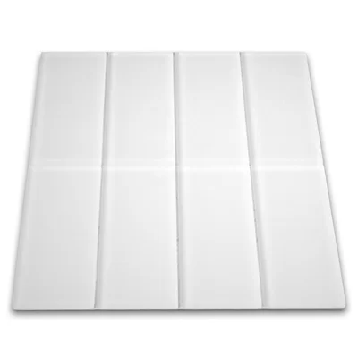 Oxygen 3" x 6" Glass Mosaic Tile in White