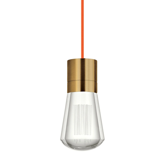 Tech Lighting Alva 4" Wide LED Mini Pendant with Orange Cord - 2200K