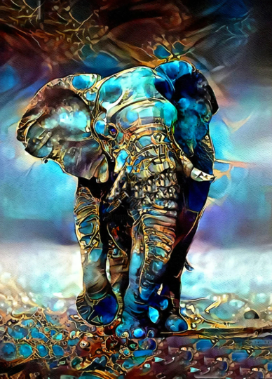 Junior Elephant Diy 5D Diamond Painting Kit Full Square & Round Drill
