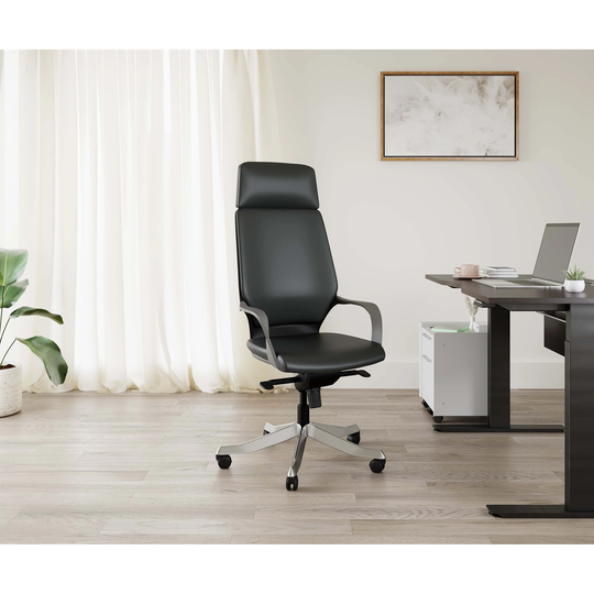 Rye Studio Talla Leather Executive Modern Office Chair
