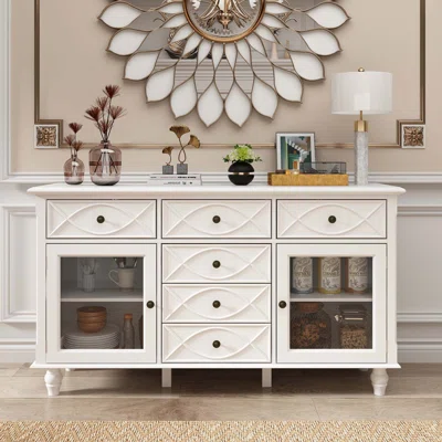 Lalka 55.1" Wide 6 Drawer Sideboard