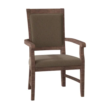 Pryor Upholstered King Louis Back Arm Chair