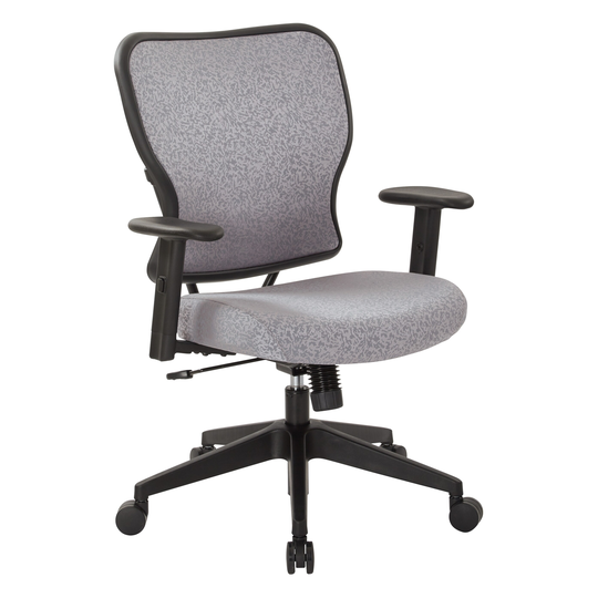 Deluxe 2 to 1 Mechanical Height Adjustable Arms Chair in Steel Fabric