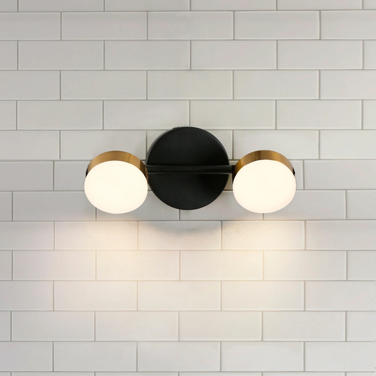 Modern 2/3/4-Light Black Gold Bathroom Vanity Light LED Wall Sconces Lighting