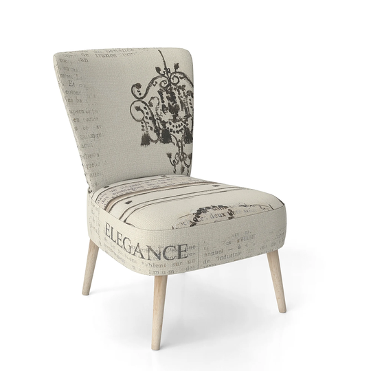 Designart 'Paris Hotel Bathroom IV' Upholstered Traditional Accent Chair