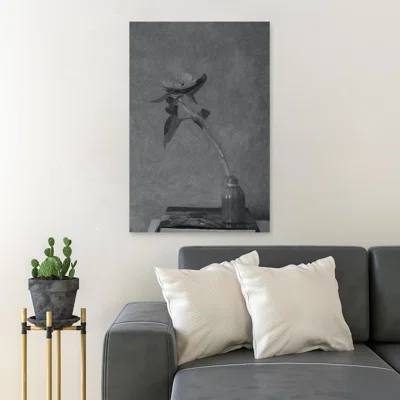 Sunflower Pencil Painting - 1 Piece Rectangle Graphic Art Print On Wrapped Canvas